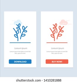 Buds, Catkin, Easter, Nature  Blue and Red Download and Buy Now web Widget Card Template