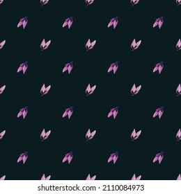 Buds flower seamless pattern. Decorative floral background. Repeated texture in doodle style for fabric, wrapping paper, wallpaper, tissue. Vector illustration.
