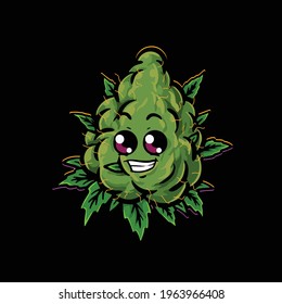 Buds Nugs Weed Icon Cute Doodle Funny