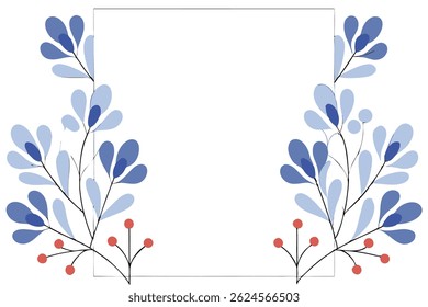 Buds and Seed Pods Side Border Design for Posters and Botanical Layouts