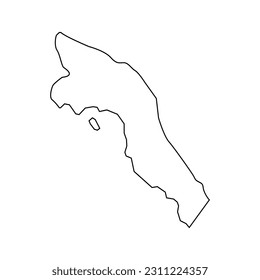 Budva municipality map, administrative subdivision of Montenegro. Vector illustration.