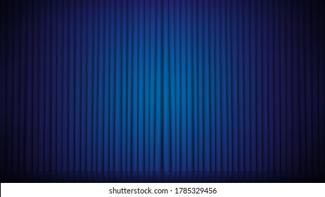 Bue curtain background. Vector illustration.