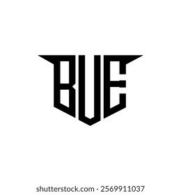 BUE letter logo design with white background in illustrator, vector logo modern alphabet font overlap style, calligraphy designs for logo, Poster, Invitation, etc.