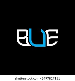 BUE logo design, BUE simple and modern logo. BUE luxurious alphabet design  