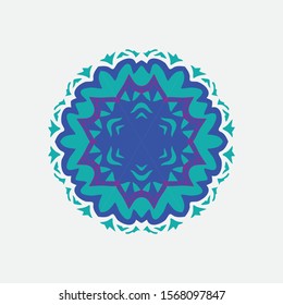 Bue vector mandala abstract indian or indonesian style