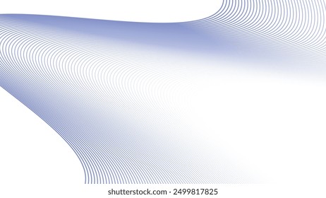 Bue wavy curve line abstract background