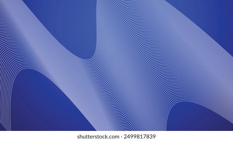 Bue wavy curve line abstract background