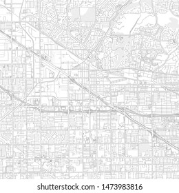 Buena Park, California, USA, bright outlined vector map with bigger and minor roads and steets created for infographic backgrounds.