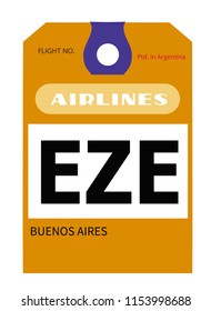 buenos aires argentina airport luggage tag