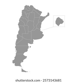 Buenos Aires city map, administrative division of Argentina. Vector illustration.