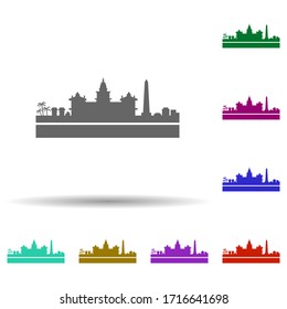 Buenos aires detailed skyline multi color icon. Simple glyph, flat vector of cities icons for ui and ux, website or mobile application