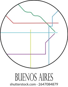 Buenos Aires metro line maps, Argentina