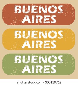 Buenos Aires on colored background