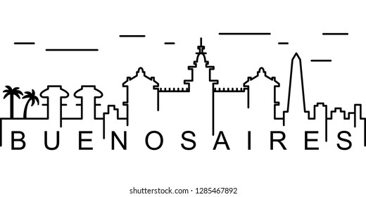Buenos Aires outline icon. Can be used for web, logo, mobile app, UI, UX