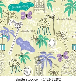 Buenos Aires pattern seamless design graphic