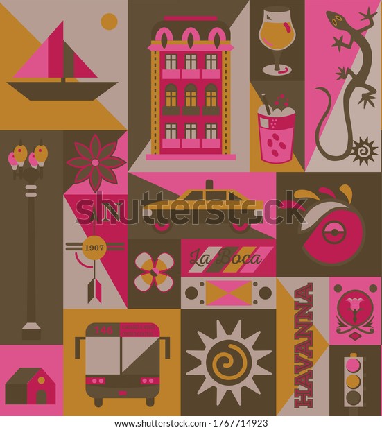 Buenos Aires pattern seamless design. Decoration
textile and paper
series