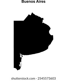 Buenos Aires province blank outline map