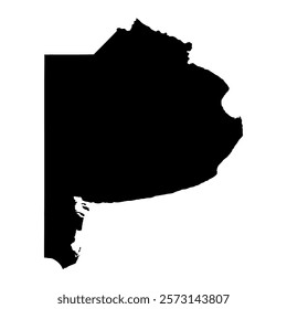 Buenos Aires Province map, administrative division of Argentina. Vector illustration.