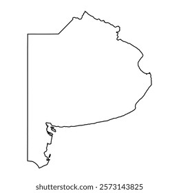 Buenos Aires Province map, administrative division of Argentina. Vector illustration.