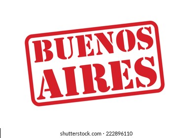 BUENOS AIRES Red Rubber Stamp vector over a white background.