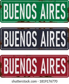 Buenos Aires, road sign vector illustration, road table, road signs