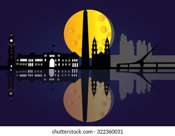 Buenos Aires skyline at night