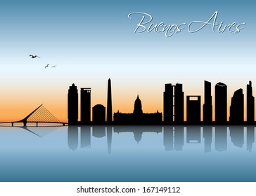 Buenos Aires skyline - vector illustration