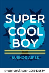 buenos aires super cool dude,t-shirt print poster vector illustration