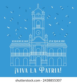 Ayuntamiento de Buenos Aires en filas - 25 de mayo Revolución Argentina