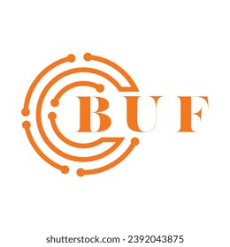 BUF letter design. BUF letter technology logo design on white background. BUF Monogram logo design for entrepreneur and business