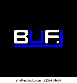 Logotipo de letra BUF diseño creativo con gráfico vectorial, logotipo BUF simple y moderno.