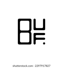 BUF letter logo creative design with vector graphic, BUF simple and modern logo.
