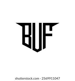 BUF letter logo design with white background in illustrator, vector logo modern alphabet font overlap style, calligraphy designs for logo, Poster, Invitation, etc.