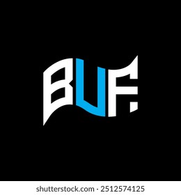 BUF logo design, BUF simple and modern logo. BUF luxurious alphabet design  