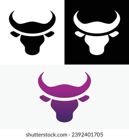 Bufallo Cow Ox Gradient Logo