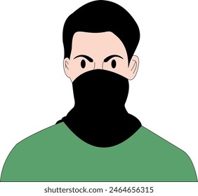 Buff mask black color UV protection