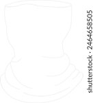 Buff mask white color  vector