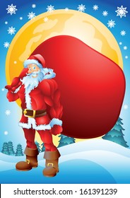 Buff Santa with bag background