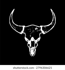 Buff skull editable colors vector