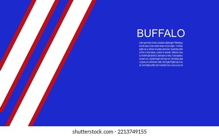 Buffalo Bills american footbal team uniform colors. Template for presentation or infographics.