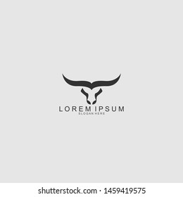 Buffalo or Bison Head Abstract logo icon designs illustration template