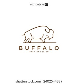 Design-Inspiration des Buffalo Bull Bison Logos