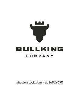Buffalo Bull Crown Head logo design vector