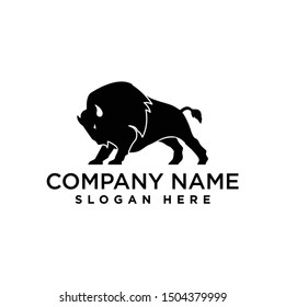 buffalo bull logo design template inspiration, vector illustration