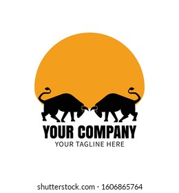 Buffalo bull logo design template inspiration, vector illustration.