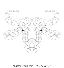 Buffalo bull panther mamal outline hare