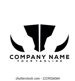 Buffalo Bulls Black Vector Icon Logo Design Brand Company