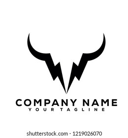 Buffalo Bulls Black Vector Icon Logo Design Brand Company