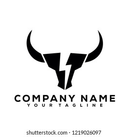 Buffalo Bulls Black Vector Icon Logo Design Brand Company