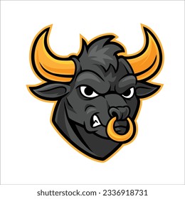 Buffalo Cartoon Logo Mascot Character